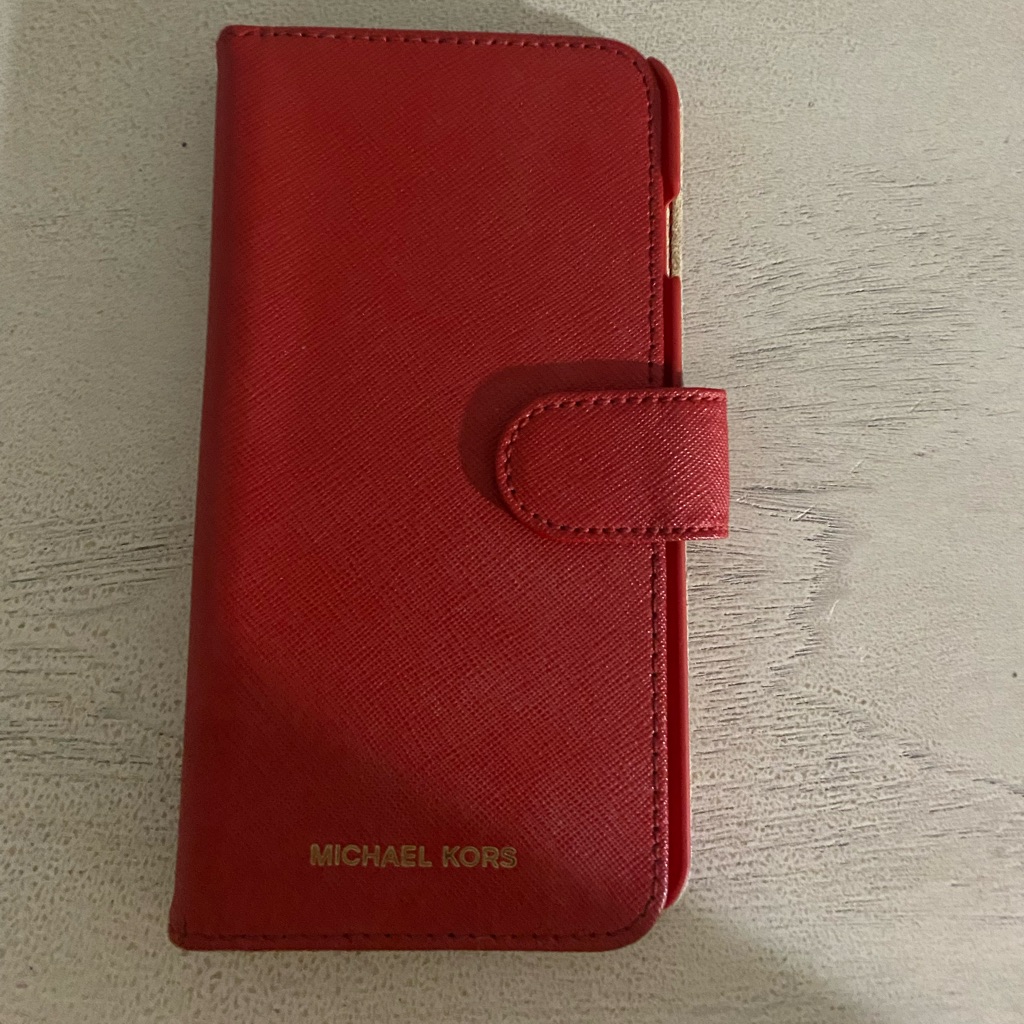 Micheal Kors Red Burgundy Iphone 8s Plus Phone Case.